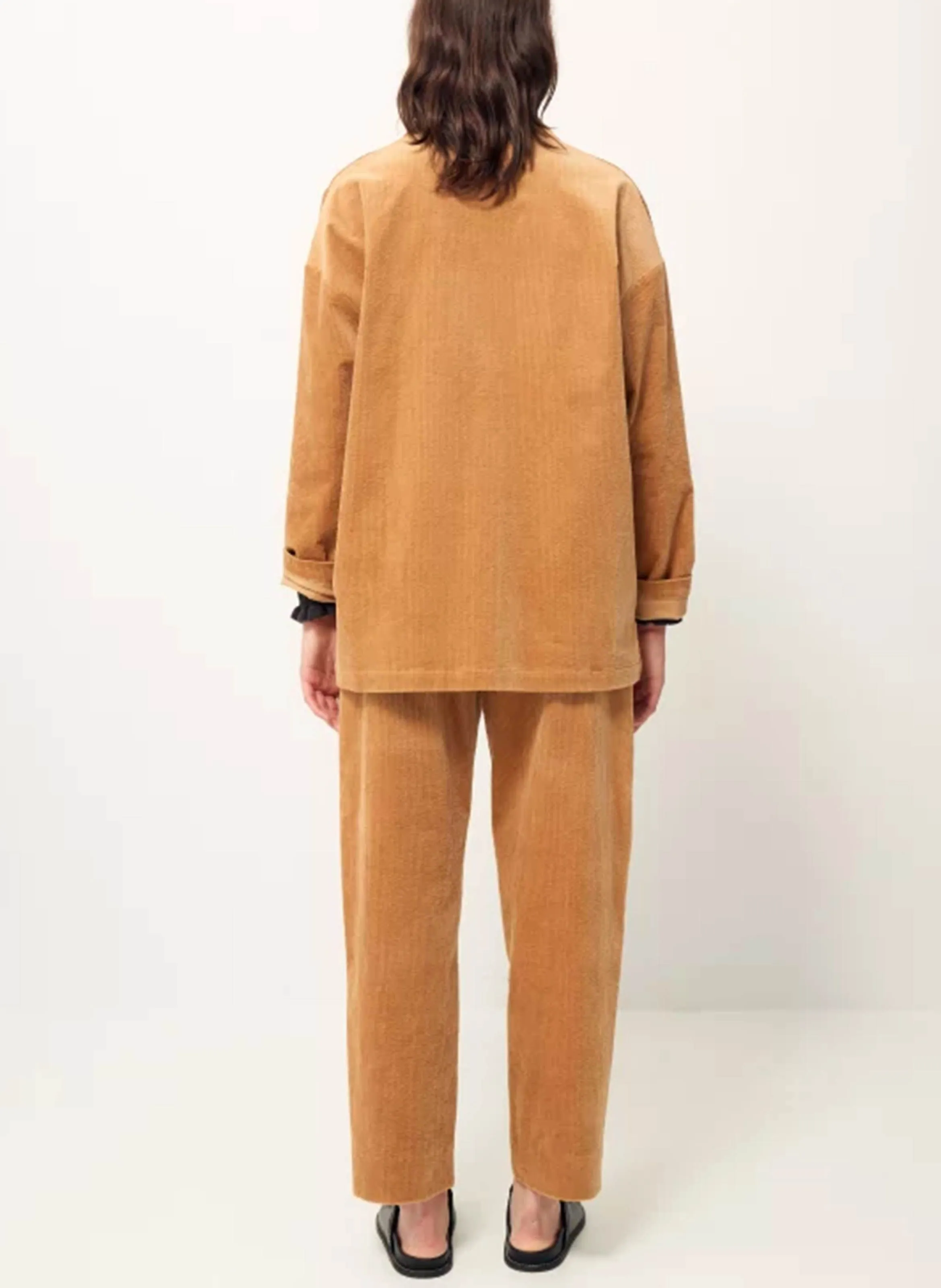 SESSUN SAVILE ROW  PANTALóN DE TALLE ALTO EN ALGODóN MEZCLADO EN BEIGE