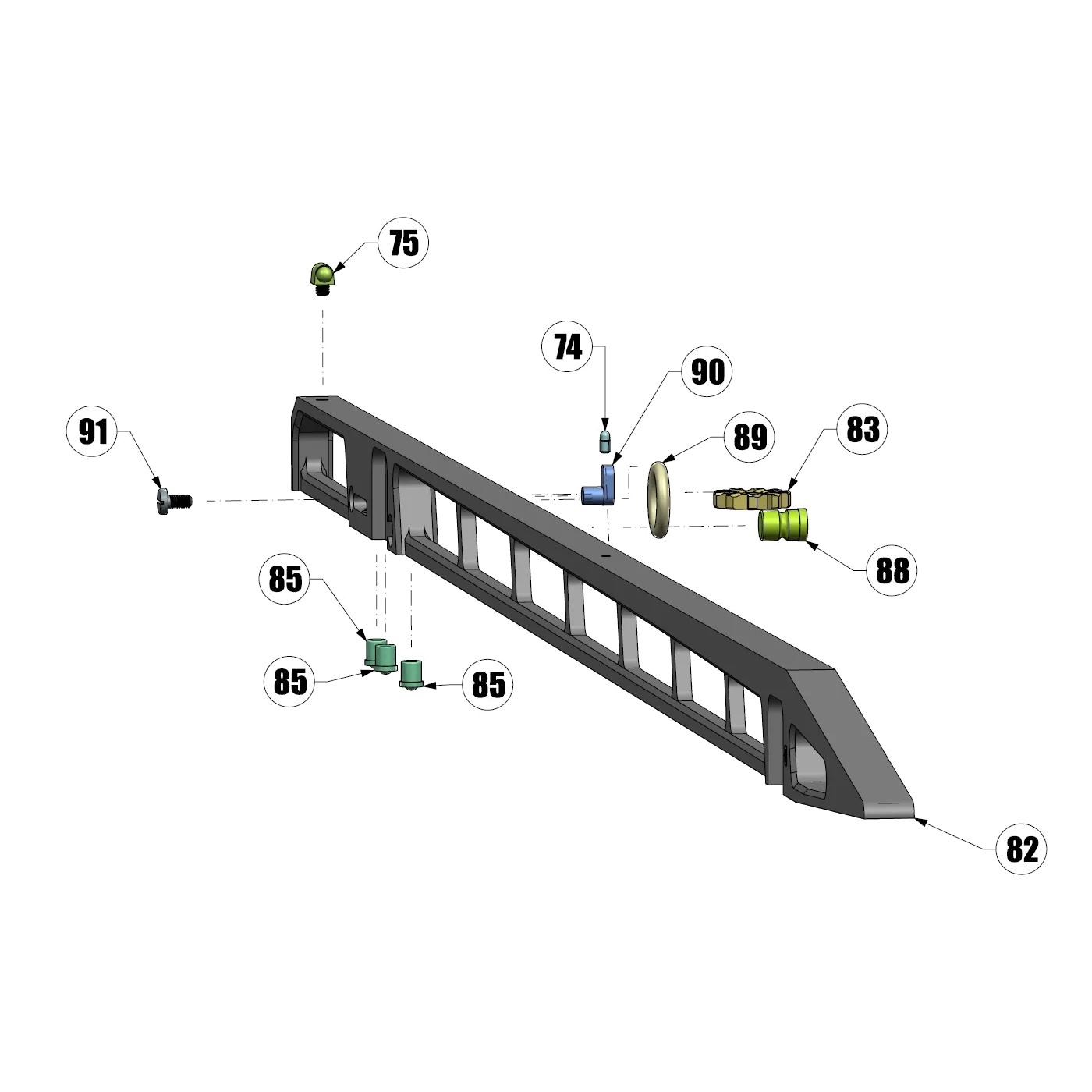 Set banda regolable 76cm para 692 XTRAP y DT11 XTRAP