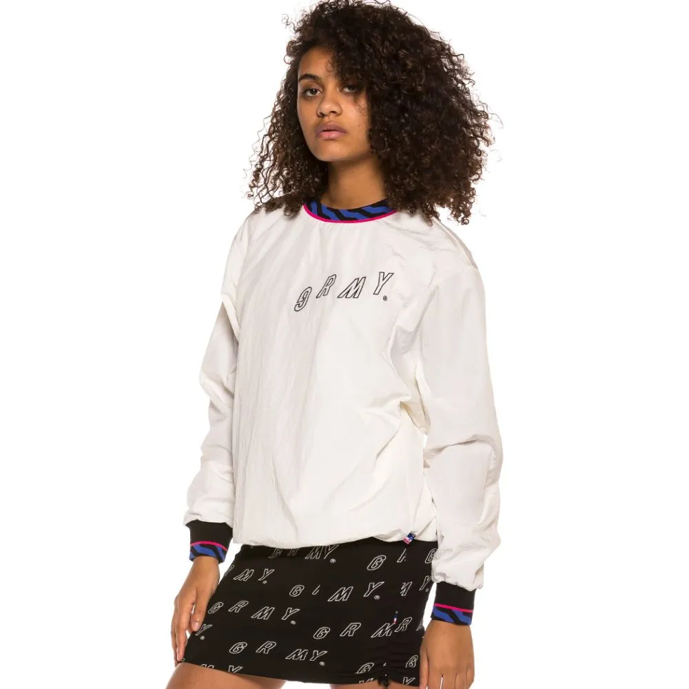 Sudadera Unisex Grimey Urmah Dojo Nylon Crewneck SS20 White