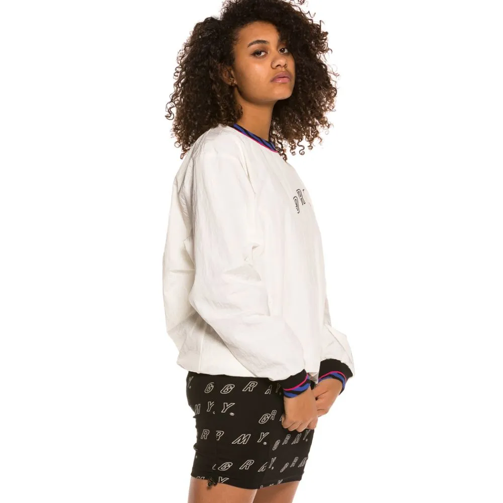 Sudadera Unisex Grimey Urmah Dojo Nylon Crewneck SS20 White