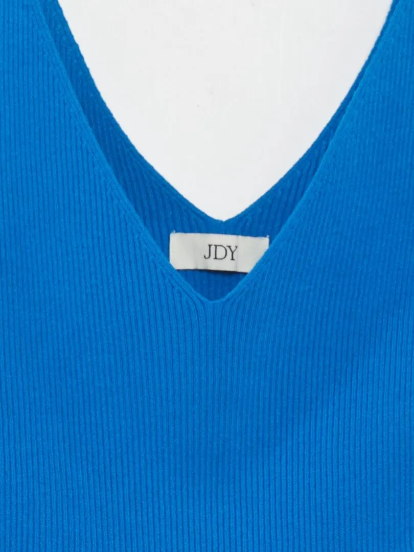 TOP DE PUNTO DE CANALé 'JDY'  AZUL