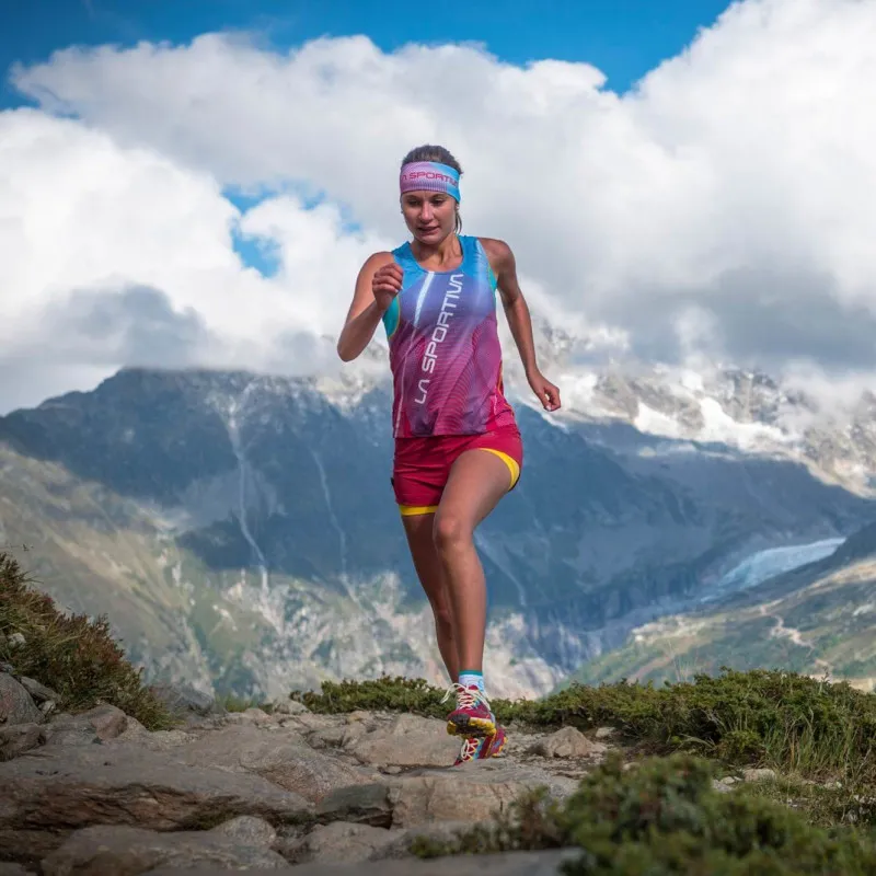 Top sin mangas mujer La Sportiva Sprint (Berry / malibu azul)