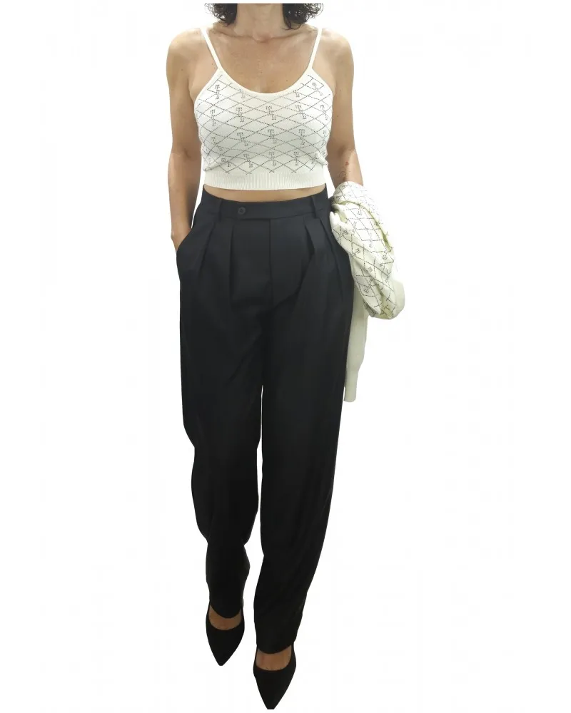 TRASH AND LUXURY   TWIN SET CON STRASS Y BOTONES JOYA COLOR CRUDO