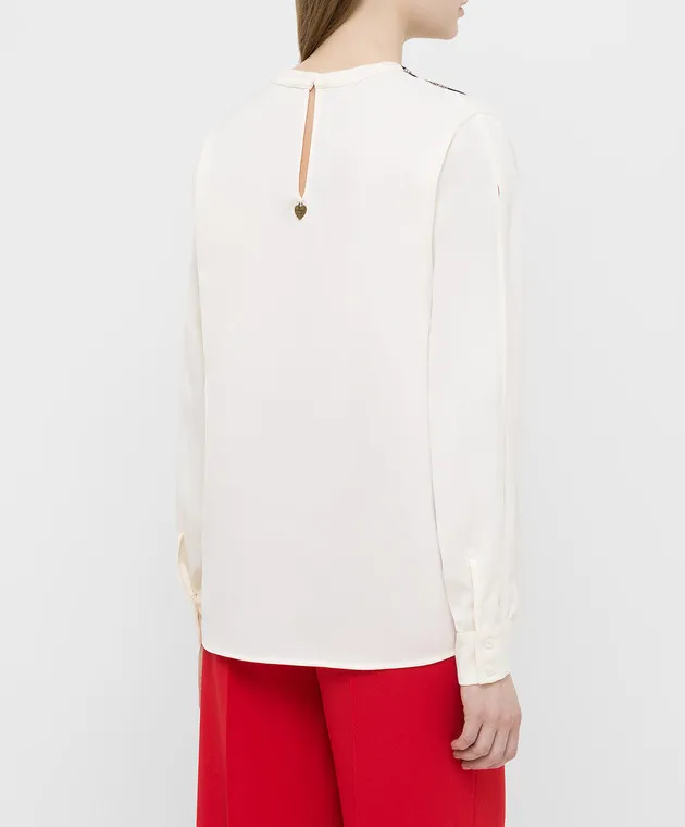 Twinset Light beige blouse with crystals