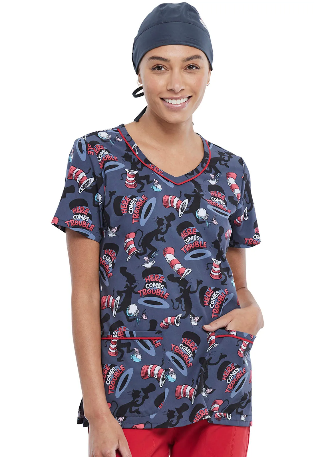 Unisex Scrubs Hat in Trouble Maker