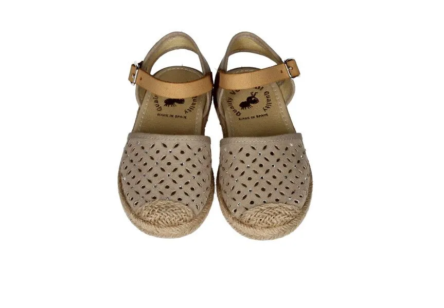 Valenciana Taupe Con Bandaleta Yute y Pulsera