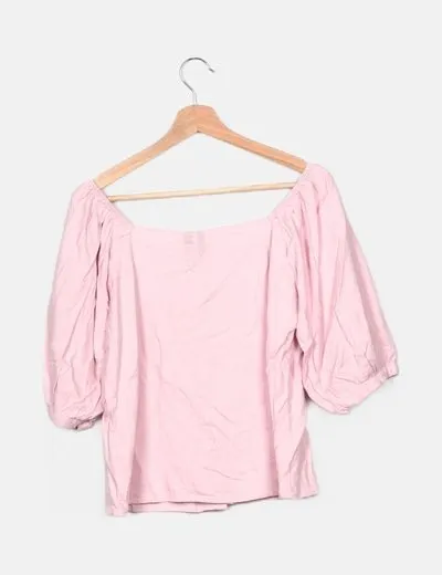 Vero Moda Blusa rosa botones