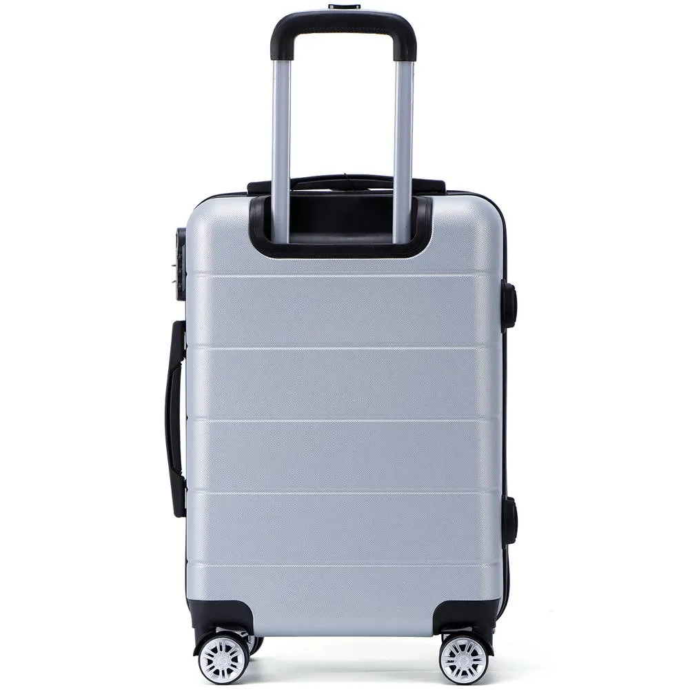 VERTICAL STUDIO "Aalborg" 20" 24" 28" Maleta 3 piezas Conjunto plata