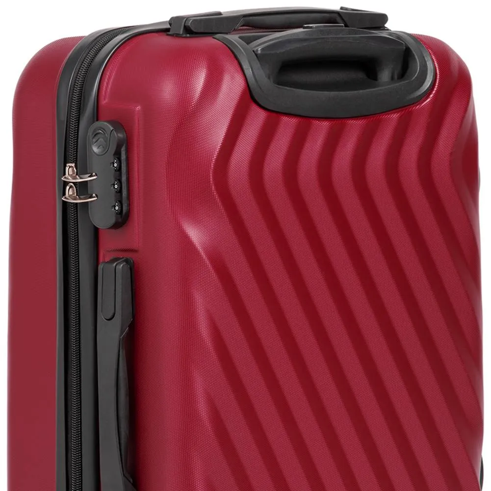 VERTICAL STUDIO "Reikiavik" Maleta Set de 3 20" 25" 28" burdeos