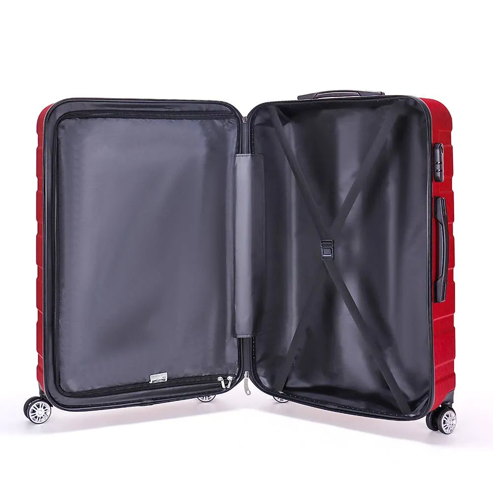 VERTICAL STUDIO "Trelleborg" 20" 24" 28" Maleta Set de 3 vino tinto