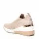 Zapatillas cuña Xti 04451503 beiges de tela con cuña
