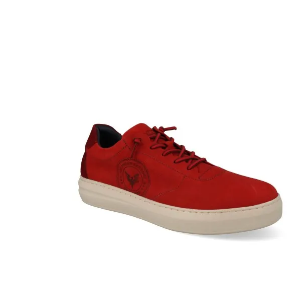 ZAPATILLAS DE VESTIR HOMBRE PIEL MOD. ALEX ROJO
