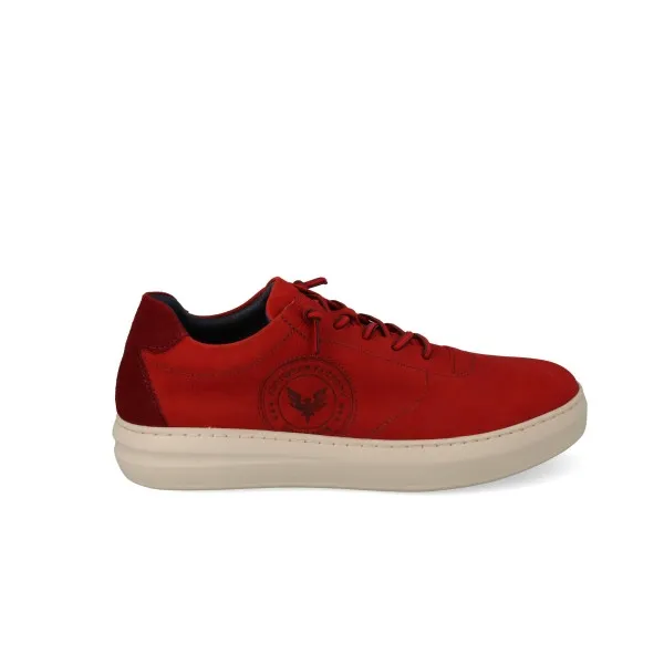 ZAPATILLAS DE VESTIR HOMBRE PIEL MOD. ALEX ROJO