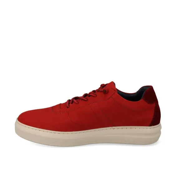 ZAPATILLAS DE VESTIR HOMBRE PIEL MOD. ALEX ROJO