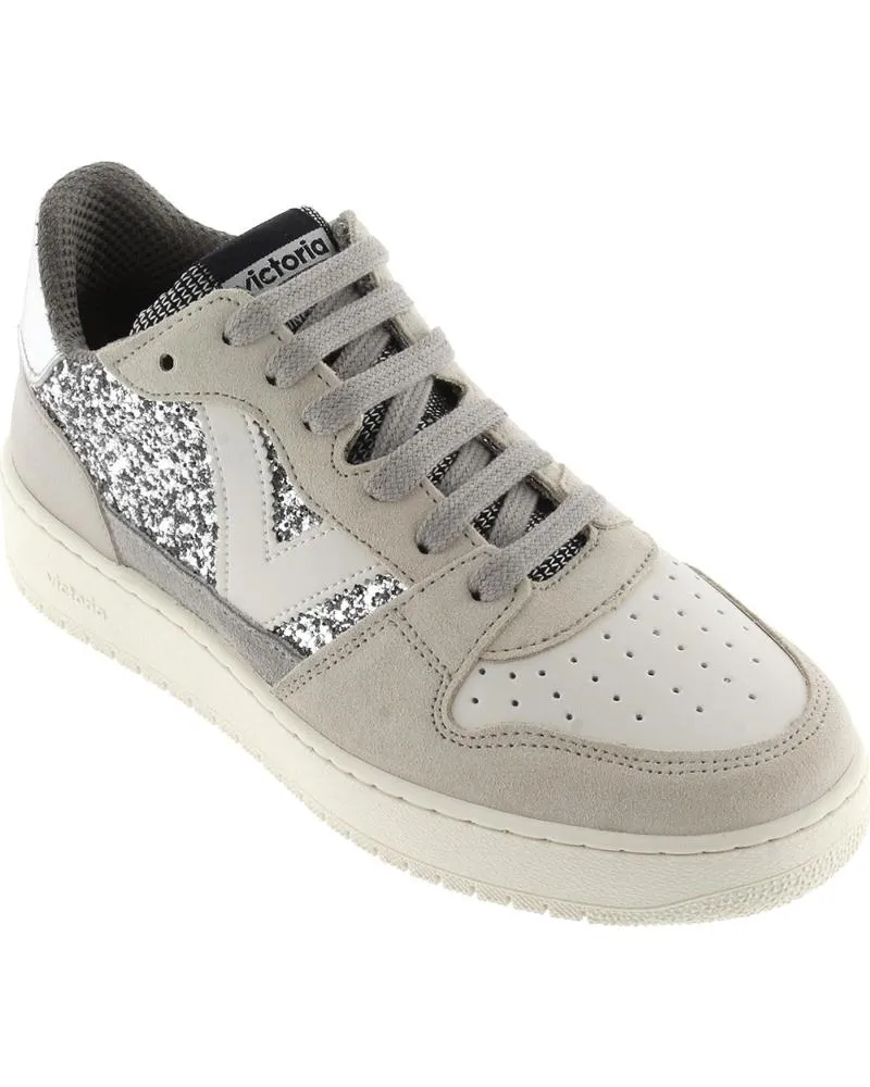 Zapatillas deporte VICTORIA  de Mujer SNEAKERS 1258261 MADRID GLITTER  PLATA