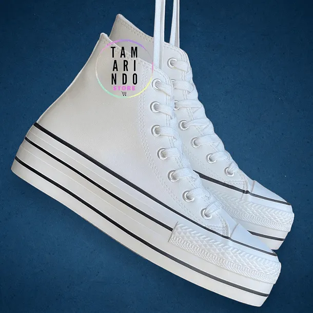 Zapatillas eco cuero blanco 155