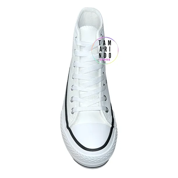 Zapatillas eco cuero blanco 155