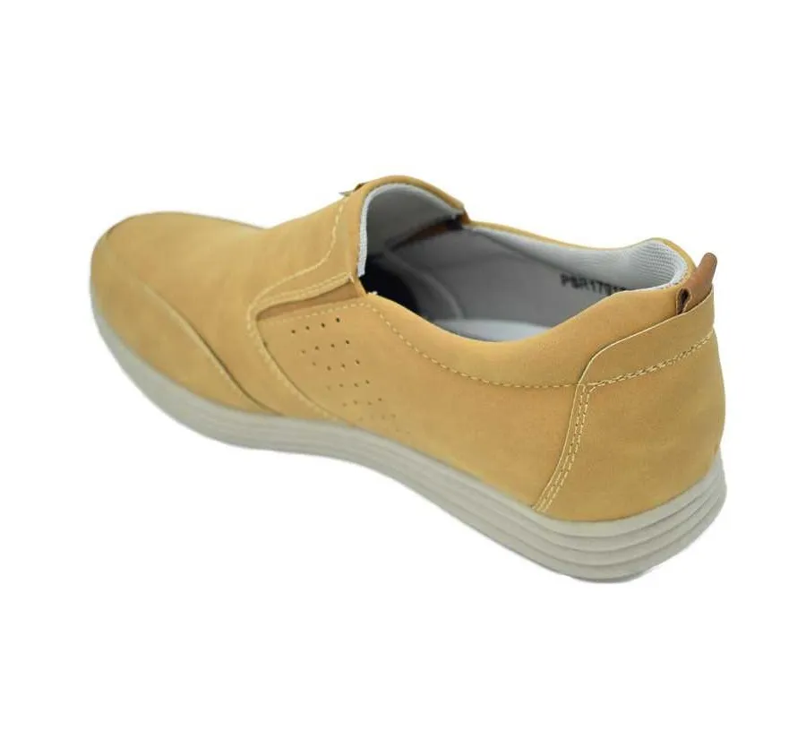 ZAPATO DE VERANO URBAN LIKE PARA HOMBRE MOCASIN ELASTICOS CASUAL CAMEL ADORNO PESPUNTES 26286