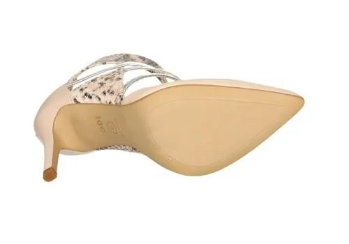 Zapato Descubierto Rosa/plata Tiras Empeine y Pulsera Serpi