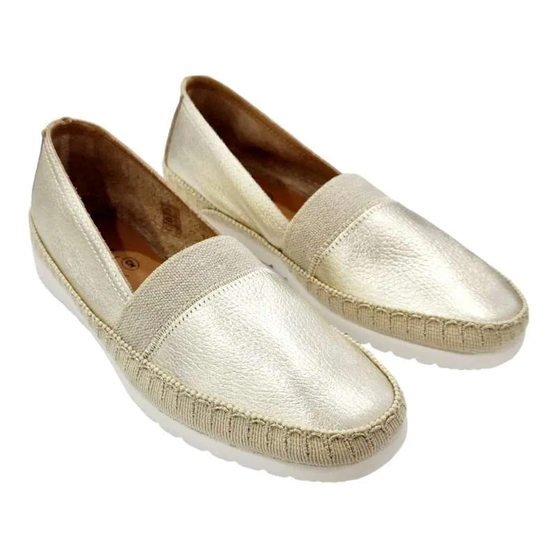 ZAPATO ESPADRILLES MUJER  PIEL dorado