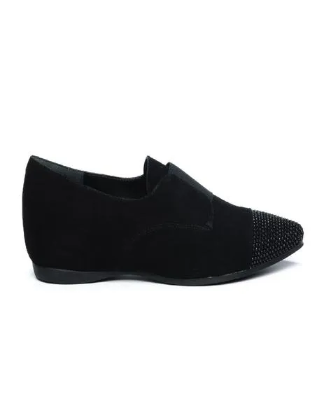 zapato pedro miralles elastico cuña ante negro