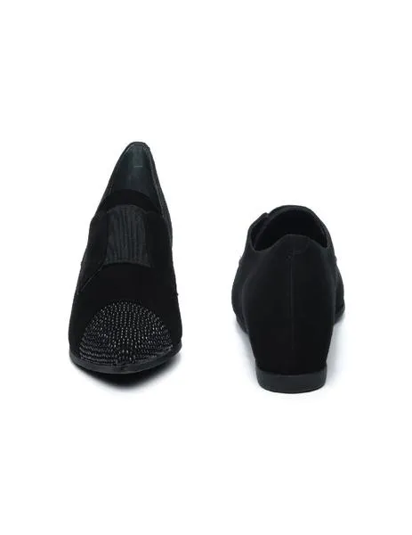 zapato pedro miralles elastico cuña ante negro