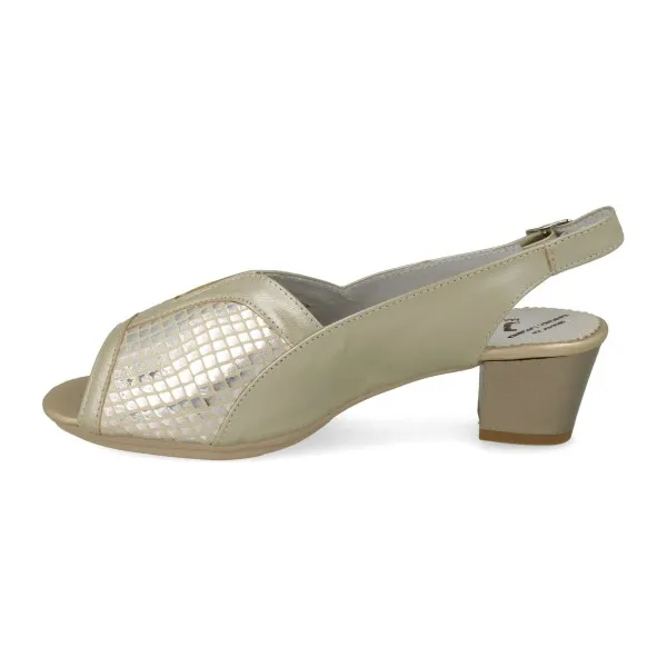 ZAPATOS CONFORT TACON MOD. GARDENIA PLATINO