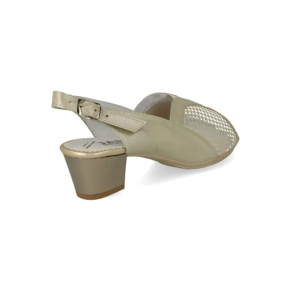 ZAPATOS CONFORT TACON MOD. GARDENIA PLATINO