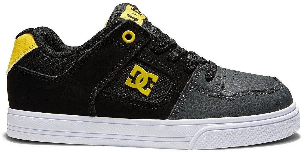 ZAPATOS DC PURE ELASTIC  GY1/GRAY/YELLOW  UNISEX JUNIOR