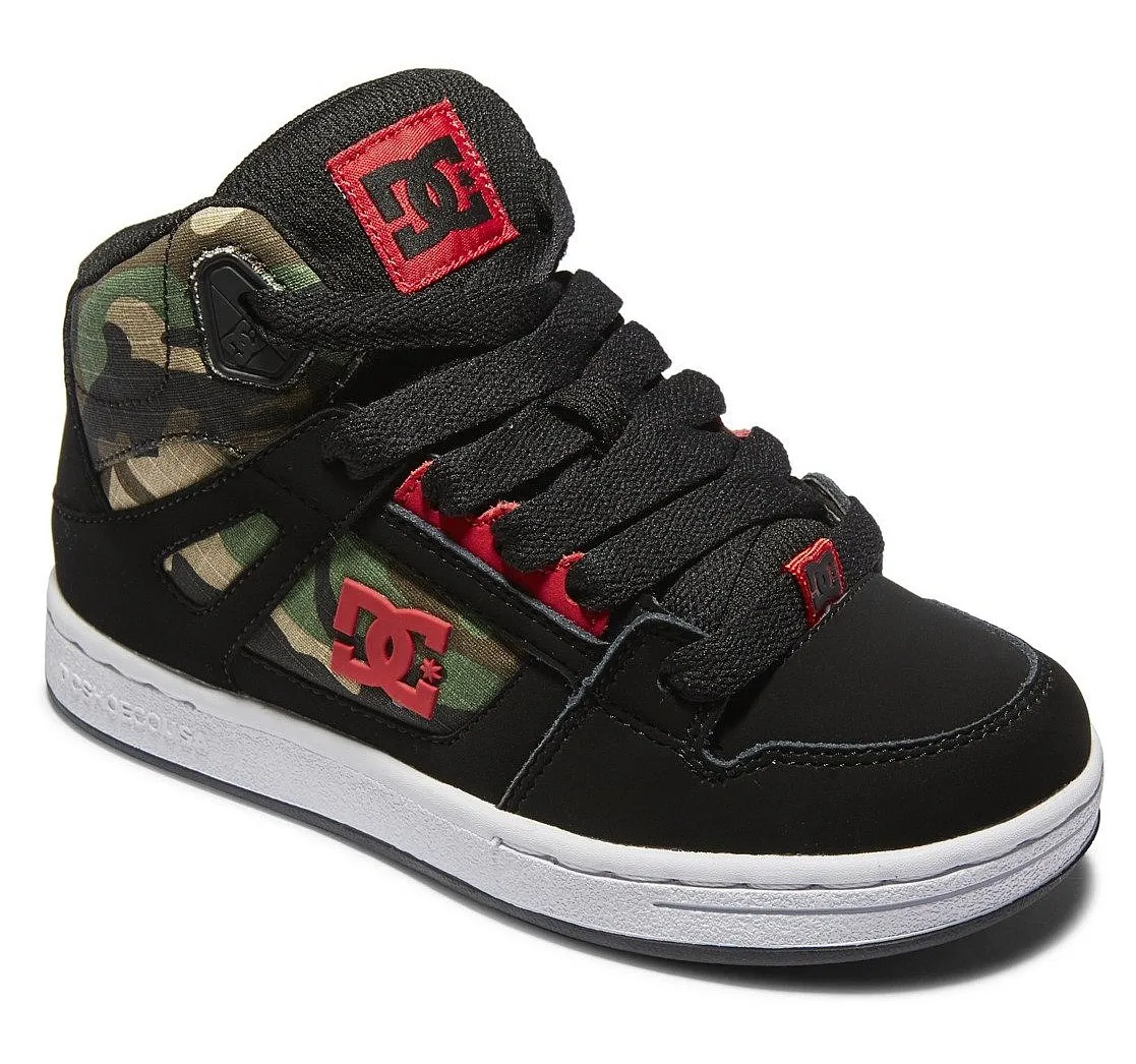 ZAPATOS DC PURE HIGHTOP  BCM/BLACK/CAMO  UNISEX JUNIOR