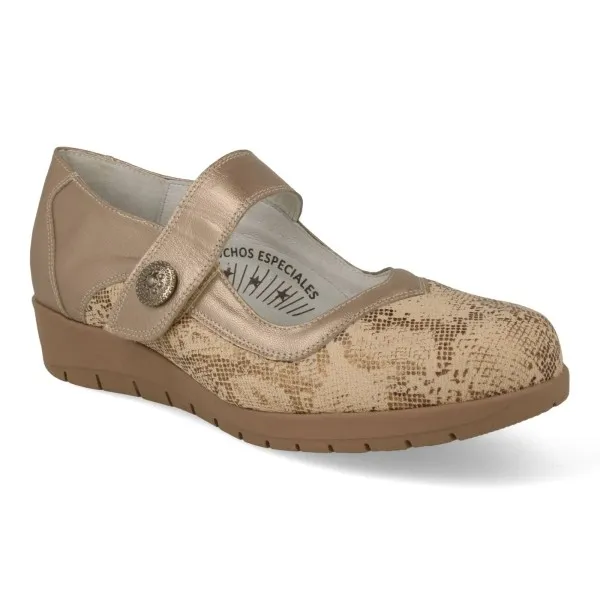 ZAPATOS MERCEDITAS MUJER PIEL MOD. YEMEN OCRE