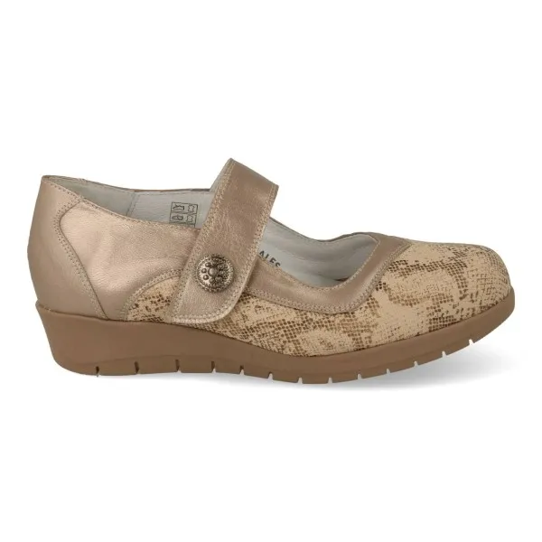 ZAPATOS MERCEDITAS MUJER PIEL MOD. YEMEN OCRE