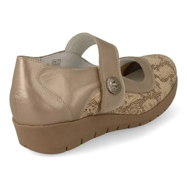 ZAPATOS MERCEDITAS MUJER PIEL MOD. YEMEN OCRE