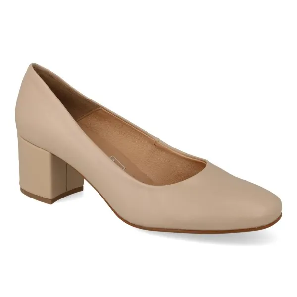ZAPATOS TACON COMODOS MUJER MOD. BELLA BEIGE