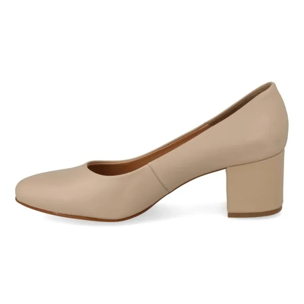 ZAPATOS TACON COMODOS MUJER MOD. BELLA BEIGE